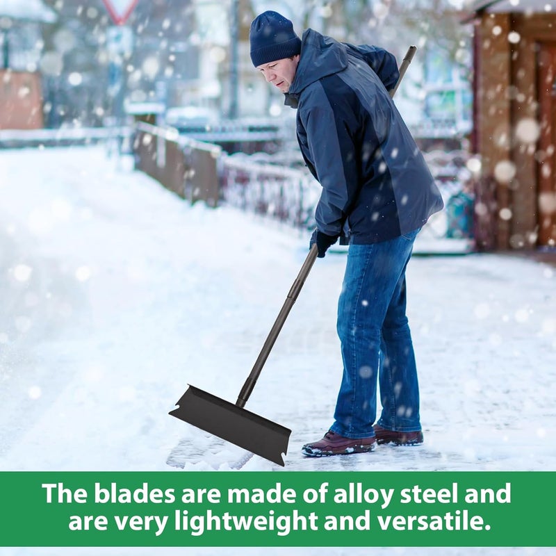 Pragmatist Large Garden Shovel, Multifunctional Cleaning Shovel 63 Inch Large Ice Scraper Heavy Duty Garden Tool for Weeding, Lawn Edging, Scraping and Ice Removal,Black - Image 4